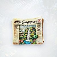 Singapore News Fridge Magnet - Nostalgic 3D Vintage Paper Souvenir Unique Lion City Gift for Travel & Study Nook Decor