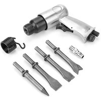 3/8'' 150mm Air Hammer Professional Handheld Pistol Gas Shovels Small Rust Remover Air Shovel Pneumatic Tools with 4 Chisels