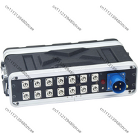 16A 3 Pin Stage Power Distributor Box, 18 Way Powercon Socket CEE Standard Multi Channel Audio Power Splitter