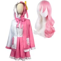 Women Girls Anime Danganronpa Pink Dangan Ronpa Monomi Cosplay Costume Or Wig