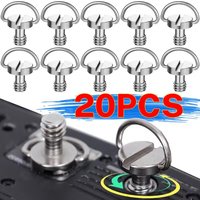 1-20PCS Camera Screw for Quick Release Plate 1/4 Inch Folding D-Ring Adapter Tripod Monopod Tripod Heads Camera Screws