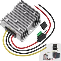 48V 36V 24V auf 12V Wandler 20A 240W DC-DC Spannungsregler Reduzierer Step-Down-Wandler mit Inline-Sicherung und 14AWG Vorverdrahtung