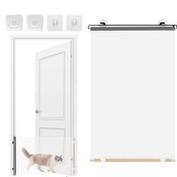 No-drill retractable pet gate, automatic retractable cat fence, anti-jump barrier gate, outdoor gate, for stairs, doorways