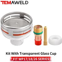 12# 14# 16# 24# Glass Anticollision Nozzle 2.4mm Collect Body Gas Lens Gasket Kit for TIG Welding Torch WP‑17/18/26 Accessories