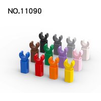 50pcsMOC Parts 11090 44873 Bar Holder with Clip Compatible Bricks DIY Assmble Building Blocks Puzzle Toy Gift Particle Kid