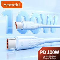Toocki USB Type C to Type C Cable Fast Charging for iPhone 16 15 Macbook iPad 100W 5A USB C to USB C Cable for Smasung Xiamomi