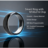 Ntag216 NFC Full Ceramic Smart Ring Compatible with NFC Enabled Phones and Devices Programmable for Bussiness Tags