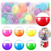100pcs Colorful Translucent Capsules Mini 32MM Clear Colored Empty Round Capsules Plastic Capsule Vending Machine Easter Party