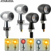 LED Motorrad Mini Blinker licht Rot Brems lampe DRL Blinkende Anzeige Kugel clignotant moto Für Honda für cafe racer 12V