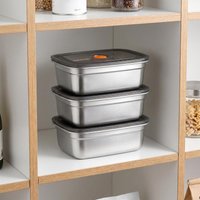 Stainless Steel Bento Lunch Box Leak-proof Sealed 2 Layer Stackable Food Storage for Camping Travel Kids Adults Use