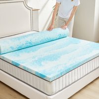 2-3 Inch Memory Foam Mattress Topper Queen Size Thick Gel Cooling Mattress Soft Breathable Bed Topper Bedroom Furniture Home Use