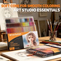 Brutfuner 26/50/72pcs Skin Tone Colored Pencils Oil Based Sketching Drawing Pencil Set For Beginner Artist Coloring Book Art Kit