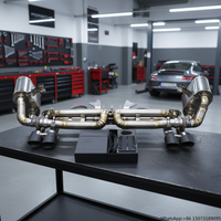 BSK Titanium Pipes Valved Sport Exhaust System for 911 991/991.1 GTS 3.8L 2012-2015 Catback Muffler with Control Kit