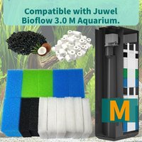 1Set Aquarium Filter for Juwel Compact/Bioflow3.0/ M (Fine,Coarse,Nitrate, Carbon,Polypad, coconut shell carbon, ceramic rings)