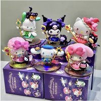New Sanrio Kuromi Big Ear Dog Hello Kitty Starry Night Party Wizard Series Magic Style MysteryBox Collectible Kawaii Blind Box