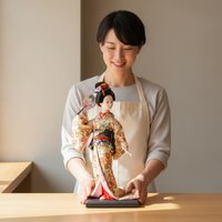 Japanese Geisha Doll Detailed Features Traditional Japanese Doll Geisha Statue Handmade House Decoration Asian Decor for Desktop