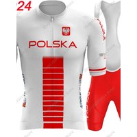 AliExpress NONE 2026 Polska Cycling Jersey Set Mens Poland Short Sleeve Red Clothing Road Bike Suit Bicycle Shirt Bib Shorts Maillot