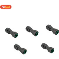 KegLand 5pcs Duotight 6.35mm (1/4'') Female X 8mm (5/16'') Female Reducer Plastic Connector Beer Tube Joint