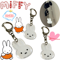 Miffy Keychain High Color Value Animation Cartoon Printing Creative Acrylic Men's and Women's School Bag Car Exquisite Pendant
