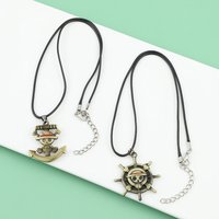 One Piece Skull Logo Necklace - Monkey D. Luffy Cosplay Jewelry Anime Themed Gift for Fans