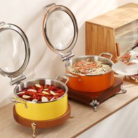 Restaurant Equipment Round Color Catering Contemporary Electric Food Warmer Stainless Steel Chafing Dish Buffet Set