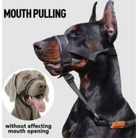 Reflective Tactical Muzzles for Medium Large Dogs Leads for Anti Barking Training Rope Guide Pet Mouth Cover Big Dog Accessories