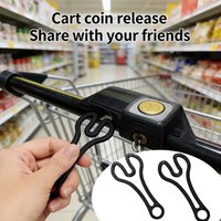 1-10pc Shopping Cart Token Keychain Supermarket Trolley Unlocking Tool Reusable No Coin Needed Key Ring Daily Household Accesso