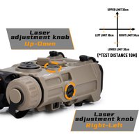 Tactical Eotech OGL Nylon Plastic Flashlight Combo IR laser Red Green Blue LED Lights Compatible Pressure Switch 20mm Rail Zero