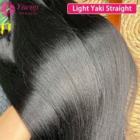 Light Yaki Straight Hair Bundles 1/3/4 Pieces Kinky Straight Human Hair Bundles 10-30 Inch Raw Human Hair Extensions For Women