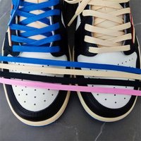 1 Pair Flat Cotton White Black Pink Shoelaces For Sneakers Sport Casual Basketball Shoes Laces Women Men Shoestrings