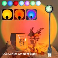 Sunset Projection Lamp Home Decoration Atmosphere Lamp Multi-angle Rotatable Suitable Neon Lights For Home Living Room Bedroom