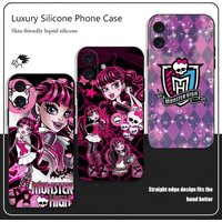 Hot Cartoon Monster High Phone Case For iPhone 16 15 14 13 12 11 X XR XS 8 Plus Mini Pro Max Soft black Shockproof Cover