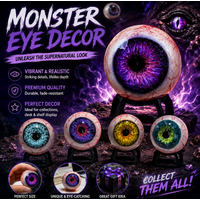 Hyperrealistic Eyeball Resin Sphere Stand Handmade Colorful Iris Blood Vessel Detail Decorative Eye Ball Horror Themed Displays