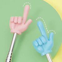 Retractable Teacher Pointer Finger Stainless Steel Teaching Pointer Telescopic Classroom Finger Pointer Handheld Presenter Tool