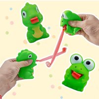Novelty Frog Dinosaur Tongue Out Squeeze Toys Funny Sensory Fidget Stress Relief Toys for Office Home Teens Adults Cat Fun Gifts