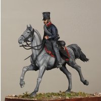 54mm resin unpainted model kit, military theme, Prussian cavalryman unassembled and unpainted GK, 1805