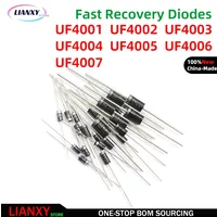 50pcs DO-41 UF4001 UF4002 UF4003 UF4004 UF4005 UF4006 UF4007 Fast Recovery / High Efficiency Diodes kit