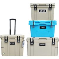 Rockbrook Custom Logo Polyethylene Polyurethane Outdoor Smart Rotomolding Insulation Mini Retro Plastic Portable Ice Cooler Box