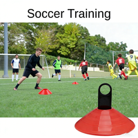 10Pcs Red Soccer Training Cones, Flexible Disc Cones for Agility Drills, Football Training Markers for Kids & Adults, Ideal for