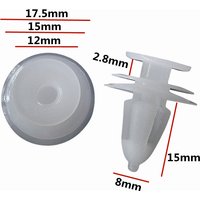 20Pcs For 8mm Hole OE: 6504014 Auto Door Trim Panel Retainer Clips Plastic Push Type Rivet Fastener Clip D64