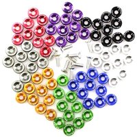 10Pcs/Pack M6 Washers JDM Style Universal Scooter Fasteners Screws Aluminum Alloy Hexagonal Car Modified Fasteners