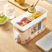 Water Kettle With Faucet Beverage Dispenser Cold Juice Lemonade Drinks Bucket Liquid Storage Tank Outdoor Fridge Organizer Kitch
