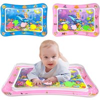 1 square mermaid pattern inflatable water pad PVC children's game pad, early childhood education activity toy, children's gift