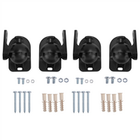 4PCS Universal Speaker Wall Mount Bracket Ceiling Stand Clamp with Adjustable Swivel and Tilt Angle Rotation