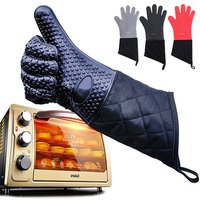 Silicone Microwave Gloves BBQ Gloves Baking Hot Pot Tray Dish Bowl Holder Oven Mitts Heat Resistant Kitchen Baking Cooking Tool