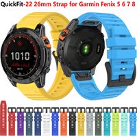 22mm 26mm Silicone Strap for Garmin Fenix 6 6X Pro 5 5X 7 7X Fenix8 Epix Tactix 8 51mm 47mm Enduro 3 970 965Watch Wrist Bracelet