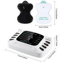 EMS Machine Electric Physiotherapy Tens Body Electrical 8 pads Muscle Stimulator Acupuncture Back Neck Slipper Massage