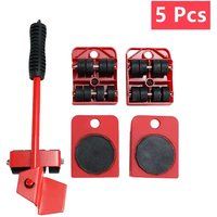 5-Piece Furniture Lifter and Roller Set, Heavy Duty Moving Tools for Hardwood Floors, Effortless Appliance Shifting System for S
