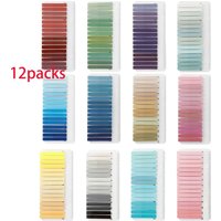 6/12 Packs Gradient Index Sticker with Ruler, Self-Adhesive Page Tabs, Colorful Sticky Notes, Writable Memo Pads for Books,Offic