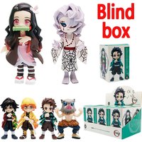 Anime Demon Slayer Figure Tanjiro Kamado Nezuko Anime Blind Box Toys Statue PVC Model Ornament child Birthday Christmas Gift